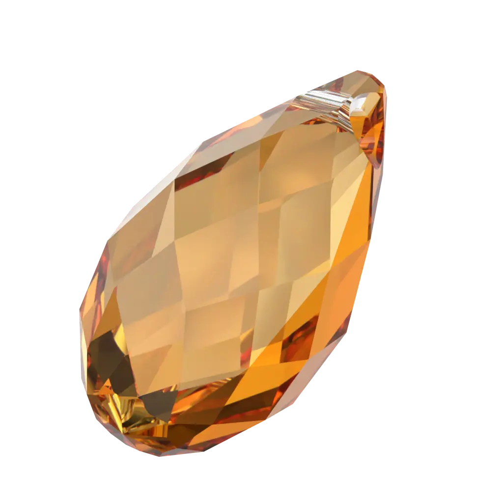 Serinity Pendants Briolette (6010) Dark Orange