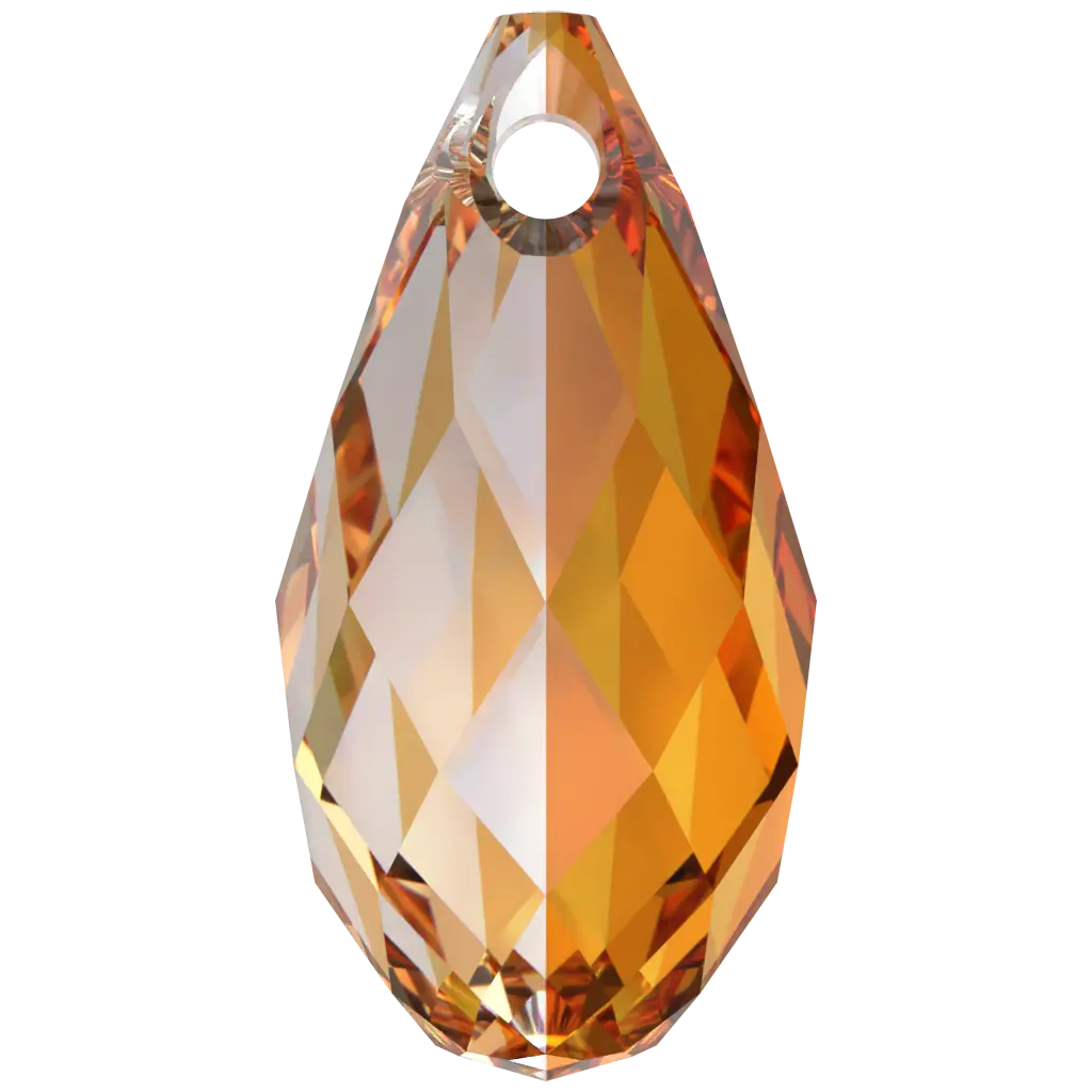 Serinity Pendants Briolette (6010) Dark Orange