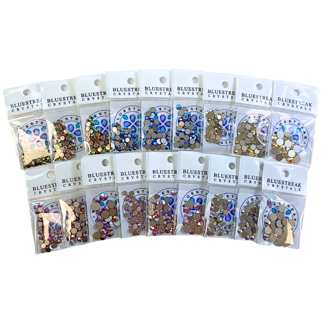 Serinity Flat Back Crystals Non Hotfix AB Collection