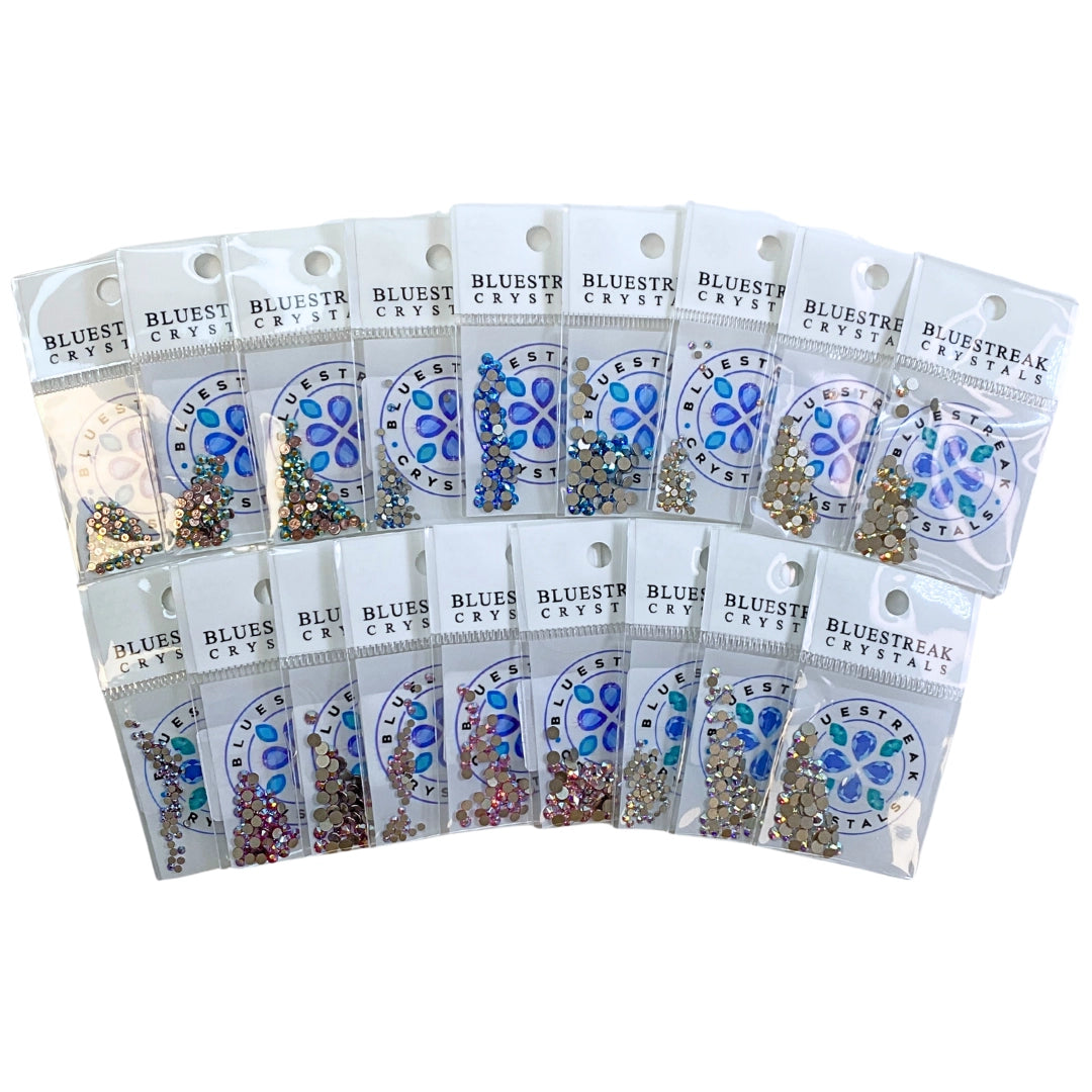 Serinity Flat Back Crystals Non Hotfix AB Collection