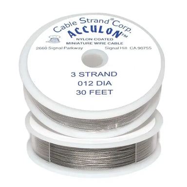 Acculon Nylon Coated Beading Wire 3 Strand - Bluestreak Crystals