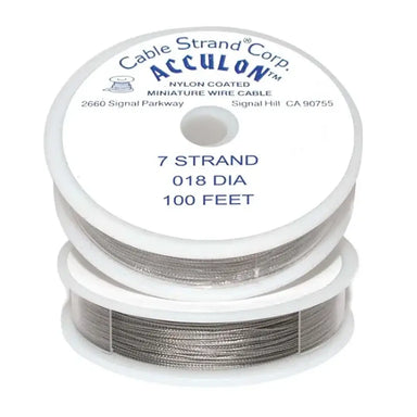 Acculon Nylon Coated Beading Wire 7 Strand - Bluestreak Crystals