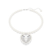 Ariana Grande x Swarovski Necklace Crystal Pearl Heart Cut White Rhodium Plated - Bluestreak Crystals
