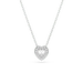 Ariana Grande x Swarovski Pendant Mixed Cuts Heart White Rhodium Plated - Bluestreak Crystals