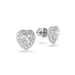 Ariana Grande x Swarovski Stud Earrings Mixed Cuts Heart White Rhodium Plated - Bluestreak Crystals