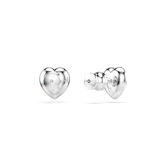 Ariana Grande x Swarovski Stud Earrings Mixed Cuts Heart White Rhodium Plated - Bluestreak Crystals