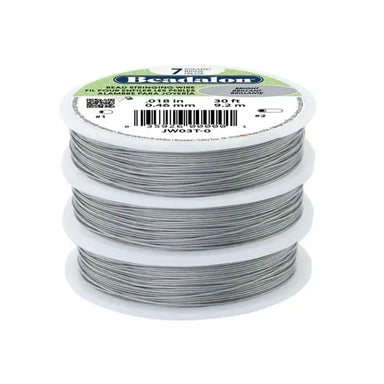 Beadalon 7 Strand Stainless Steel Wire 0.018" (0.46mm) - Bluestreak Crystals