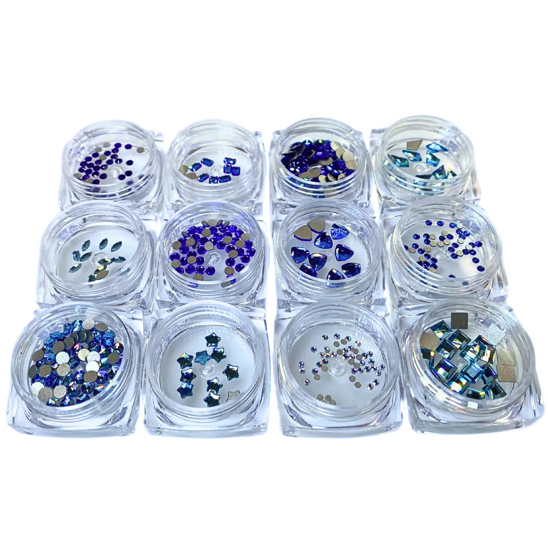 Serinity Flat Back Crystals Non Hotfix Supreme Mix Blues