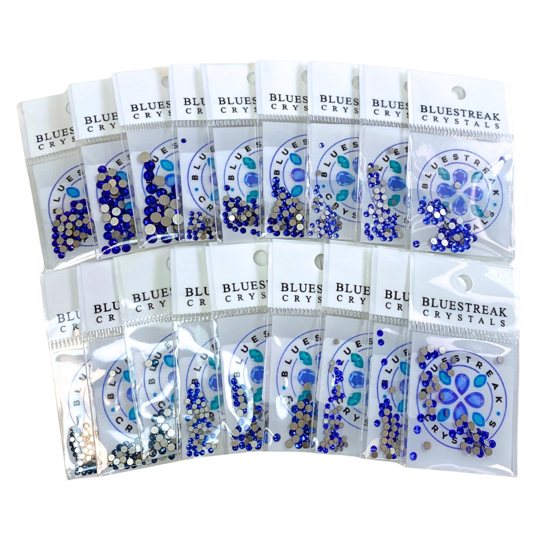 Serinity Flat Back Crystals Non Hotfix Dark Blue Collection