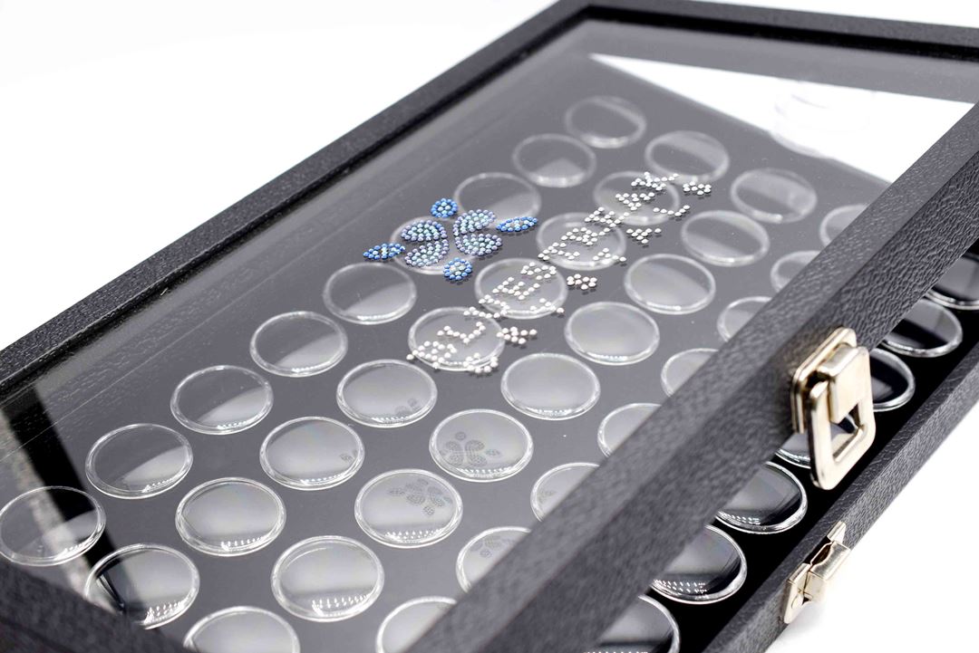 Display Case (Large) with Pots - Bluestreak Crystals