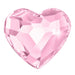 Estella Flat Back Shaped Rhinestones Non Hotfix Heart Light Rose - Bluestreak Crystals