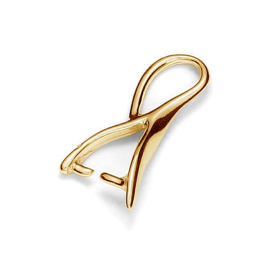 Gold Plated (24k) Leaf Bail - Bluestreak Crystals