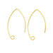 Gold Plated (24k) Marquise Ear Wire - Bluestreak Crystals