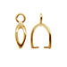 Gold Plated (24k) Open Leaf Bail - Bluestreak Crystals