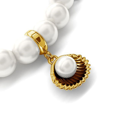 Gold Plated (24k) Shell Bail for Half Drilled 6mm - Bluestreak Crystals