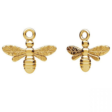 Gold Plated (24k) Sterling Silver Bee Charm - Bluestreak Crystals