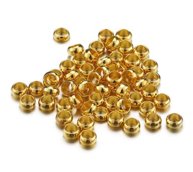 Gold Plated Crimp Beads - Bluestreak Crystals