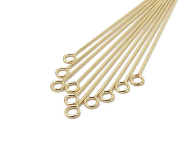 Gold Plated Eyepins - Bluestreak Crystals