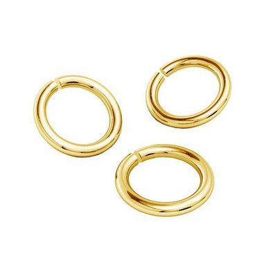 Gold Plated Open Round Jump Rings - Bluestreak Crystals