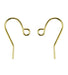 Gold Plated Shepherds Crook Earwires - Bluestreak Crystals