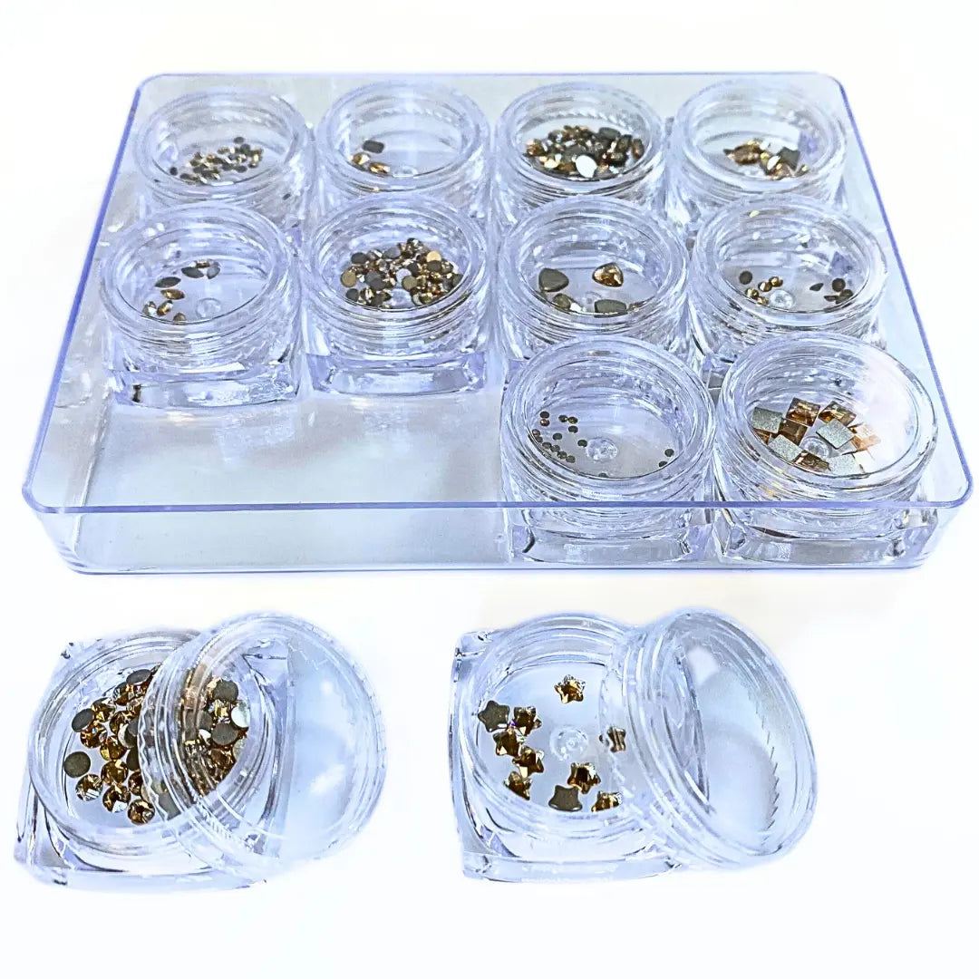 Serinity Flat Back Crystals Non Hotfix Supreme Mix Crystal Golden Shadow