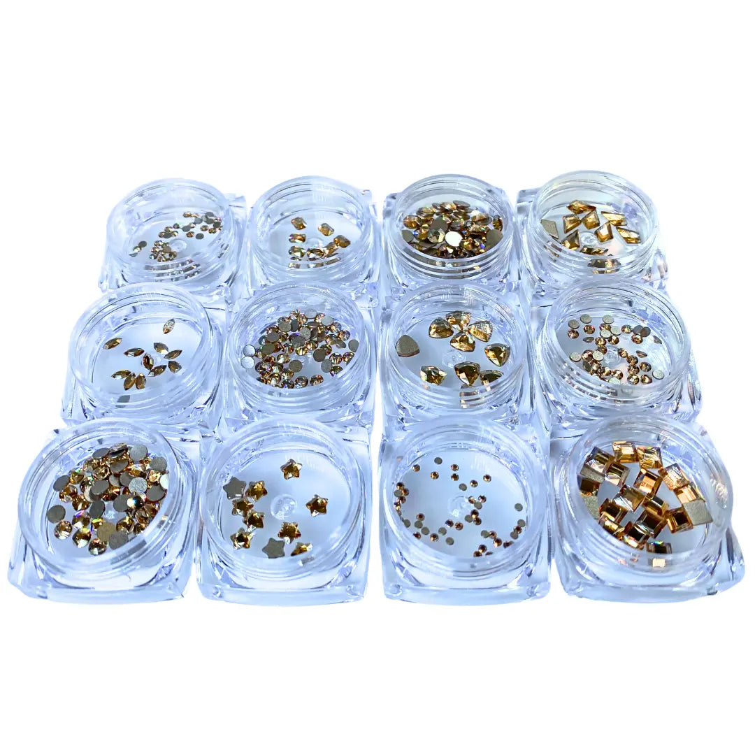 Serinity Flat Back Crystals Non Hotfix Supreme Mix Crystal Golden Shadow