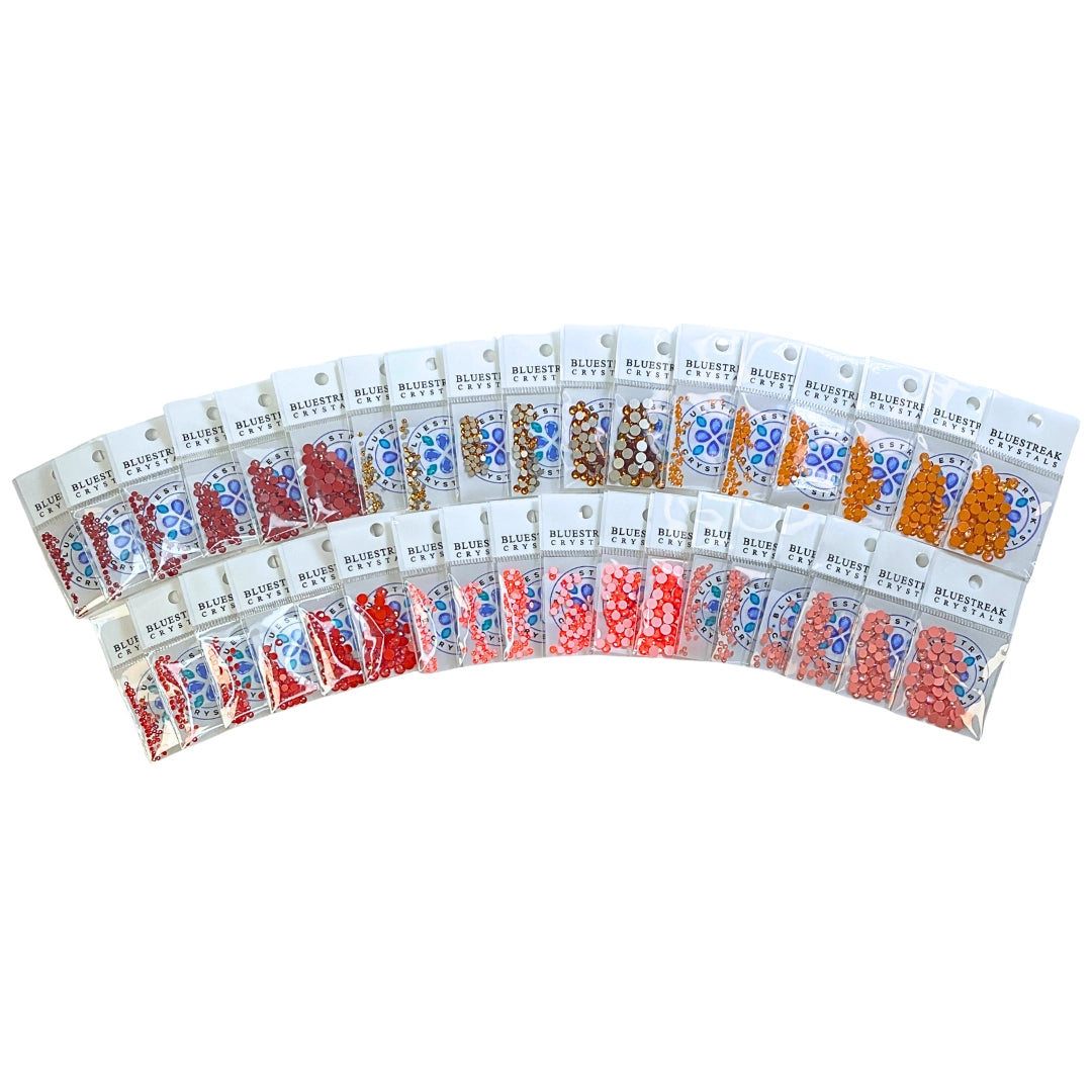 Serinity Flat Back Crystals Non Hotfix Orange Collection