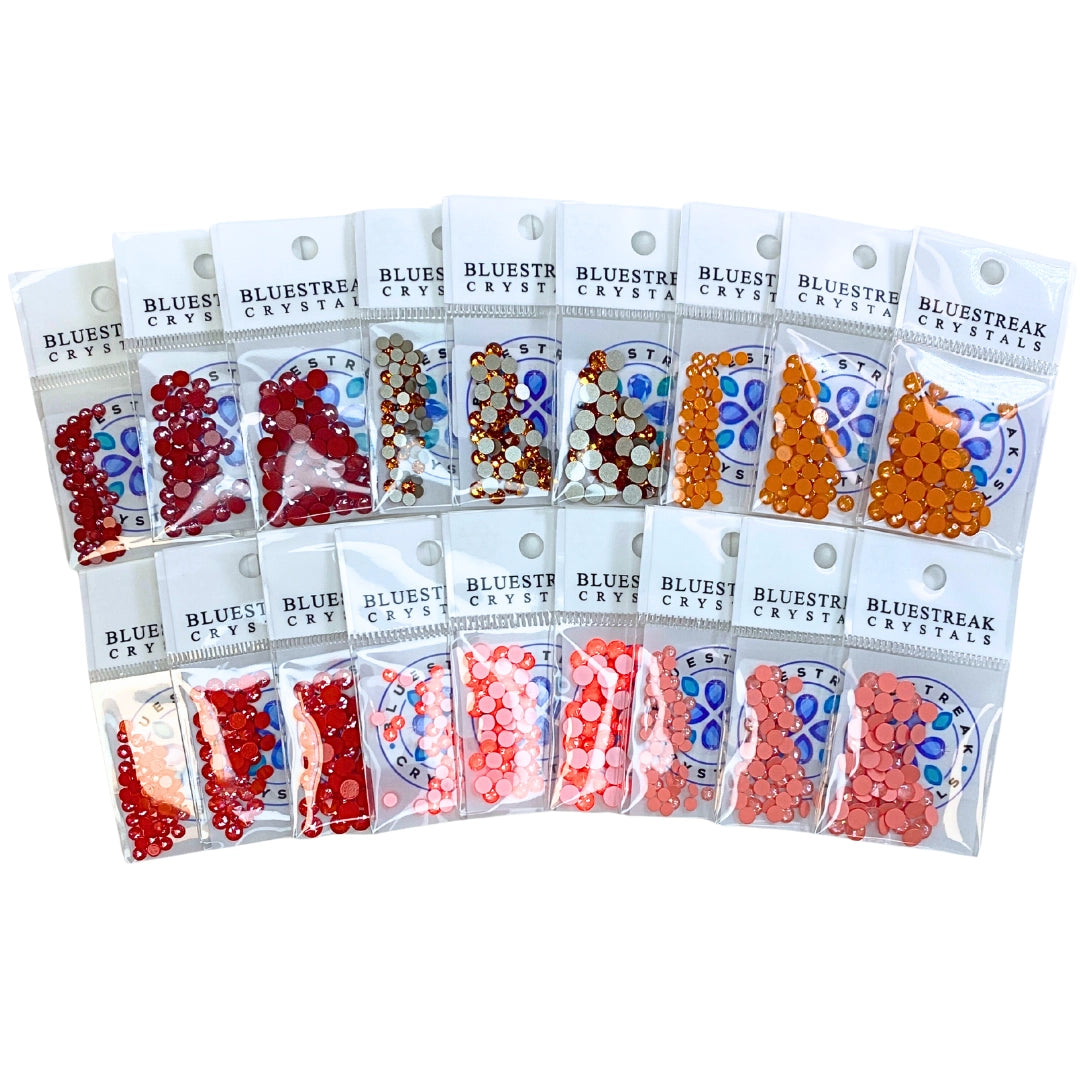 Serinity Flat Back Crystals Non Hotfix Orange Collection