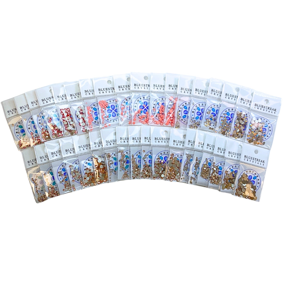 Serinity Flat Back Crystals Non Hotfix Peach Collection