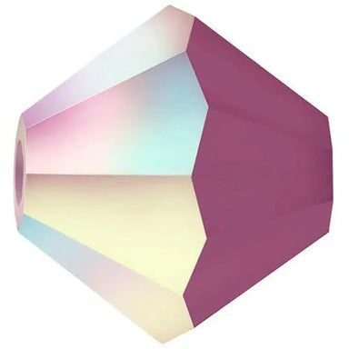 Preciosa Beads Bicone Amethyst Matte AB - Bluestreak Crystals