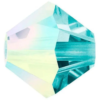 Preciosa Beads Bicone Aqua Bohemica AB - Bluestreak Crystals