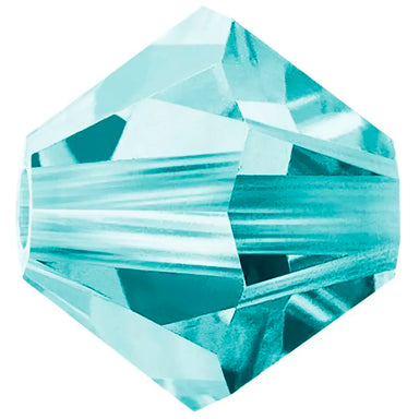 Preciosa Beads Bicone Aqua Bohemica - Bluestreak Crystals