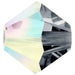 Preciosa Beads Bicone Black Diamond AB - Bluestreak Crystals