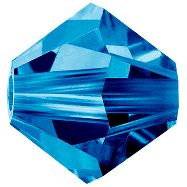 Preciosa Beads Bicone Capri Blue - Bluestreak Crystals