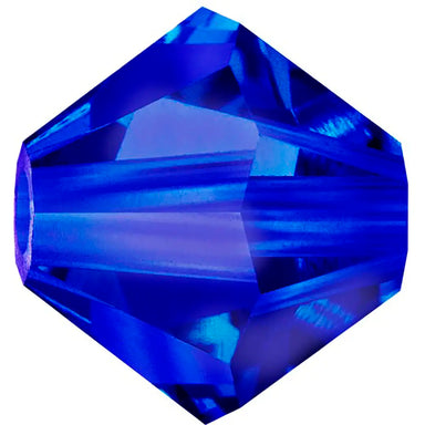 Preciosa Beads Bicone Cobalt Blue - Bluestreak Crystals