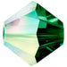 Preciosa Beads Bicone Emerald AB - Bluestreak Crystals