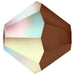 Preciosa Beads Bicone Smoked Topaz Matte AB - Bluestreak Crystals