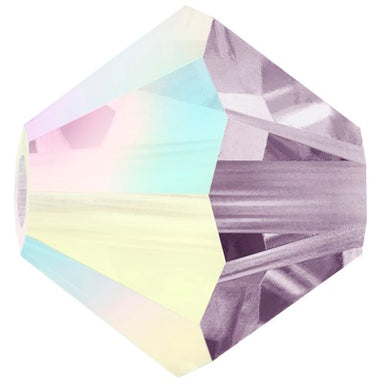 Preciosa Beads Bicone Violet AB - Bluestreak Crystals