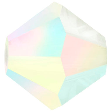 Preciosa Beads Bicone White Opal AB 2X - Bluestreak Crystals