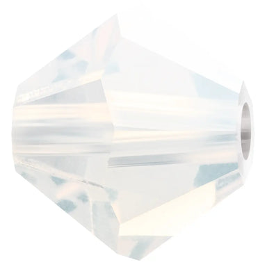 Preciosa Beads Bicone White Opal - Bluestreak Crystals