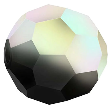 Preciosa Beads Round Jet AB - Bluestreak Crystals