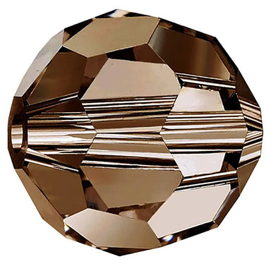 Preciosa Beads Round Smoked Topaz - Bluestreak Crystals