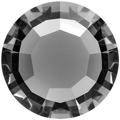 Preciosa Chatons Channel Round Stones Black Diamond UNFOILED - Bluestreak Crystals