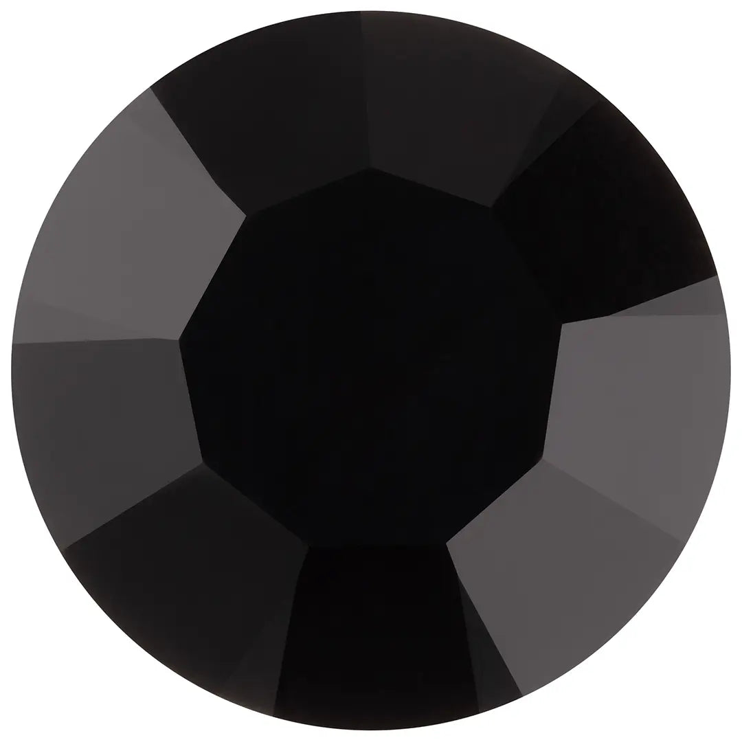 Preciosa Chatons Channel Round Stones Jet UNFOILED - Bluestreak Crystals