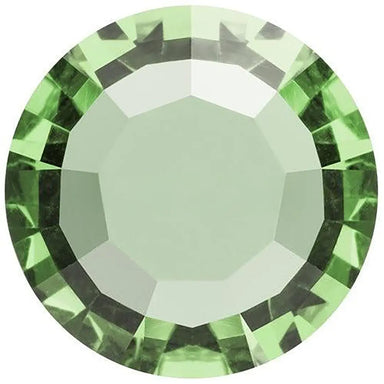 Preciosa Chatons Channel Round Stones Peridot UNFOILED - Bluestreak Crystals