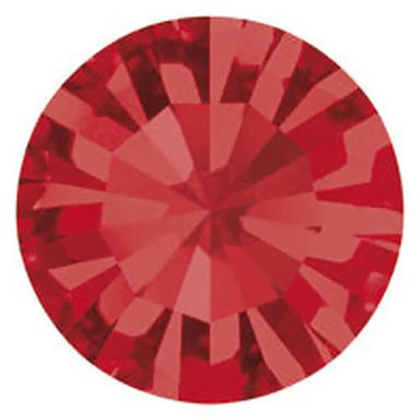 Preciosa Chatons Pure Round Stones Light Siam UNFOILED - Bluestreak Crystals