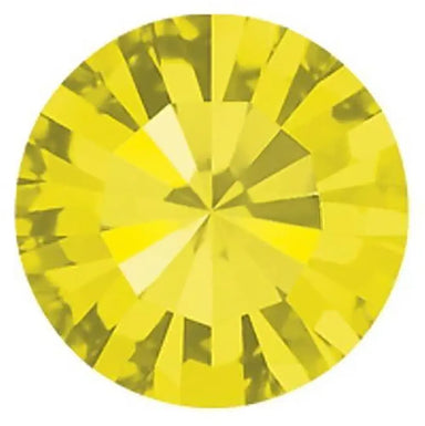 Preciosa Chatons Round Stones Citrine - Bluestreak Crystals