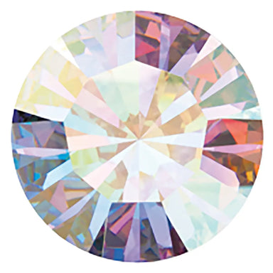 Preciosa Chatons Round Stones Crystal AB (Large Sizes SS16-SS50) - Bluestreak Crystals