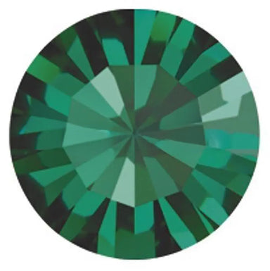 Preciosa Chatons Round Stones Emerald - Bluestreak Crystals