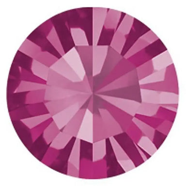Preciosa Chatons Round Stones Fuchsia - Bluestreak Crystals